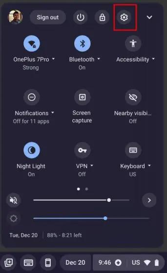 సెట్టింగ్ల నుండి Chromebookలో స్క్రీన్ని తిప్పండి